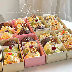 Scatole per Imballaggio <span class=keywords><strong>Biscotti</strong></span> con Logo Personalizzato, Confezioni per Pasticceria, Scatole per Sushi Ecologiche Pieghevoli per Spedizione, Scatole per Dessert di Grado Alimentare - Product Image 2