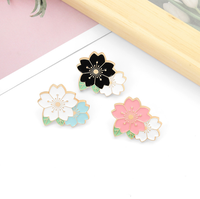 Pin Kerah Bunga Sakura Multi Gaya, Lencana Perhiasan Bros Bunga Sakura Multi Gaya, Aksesori Pin Lapel