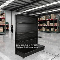 Démarreur simple/double face en étagère de supermarché noire Étagère gondole Étagères gondole Lozier