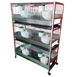 Nouveau produit : Nid d'accrochage intégré et cages à lapins pour élevage – 12 cages à lapins en tube métallique (Philippines), 1 ensemble - Product Image 6