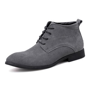 Stivali Derby da <span class=keywords><strong>Uomo</strong></span>, Stivaletti Eleganti Oxford a Mezza Altezza, in Finta Pelle Scamosciata e Nubuck, Formali con Punta Affusolata per Business - Product Image 3