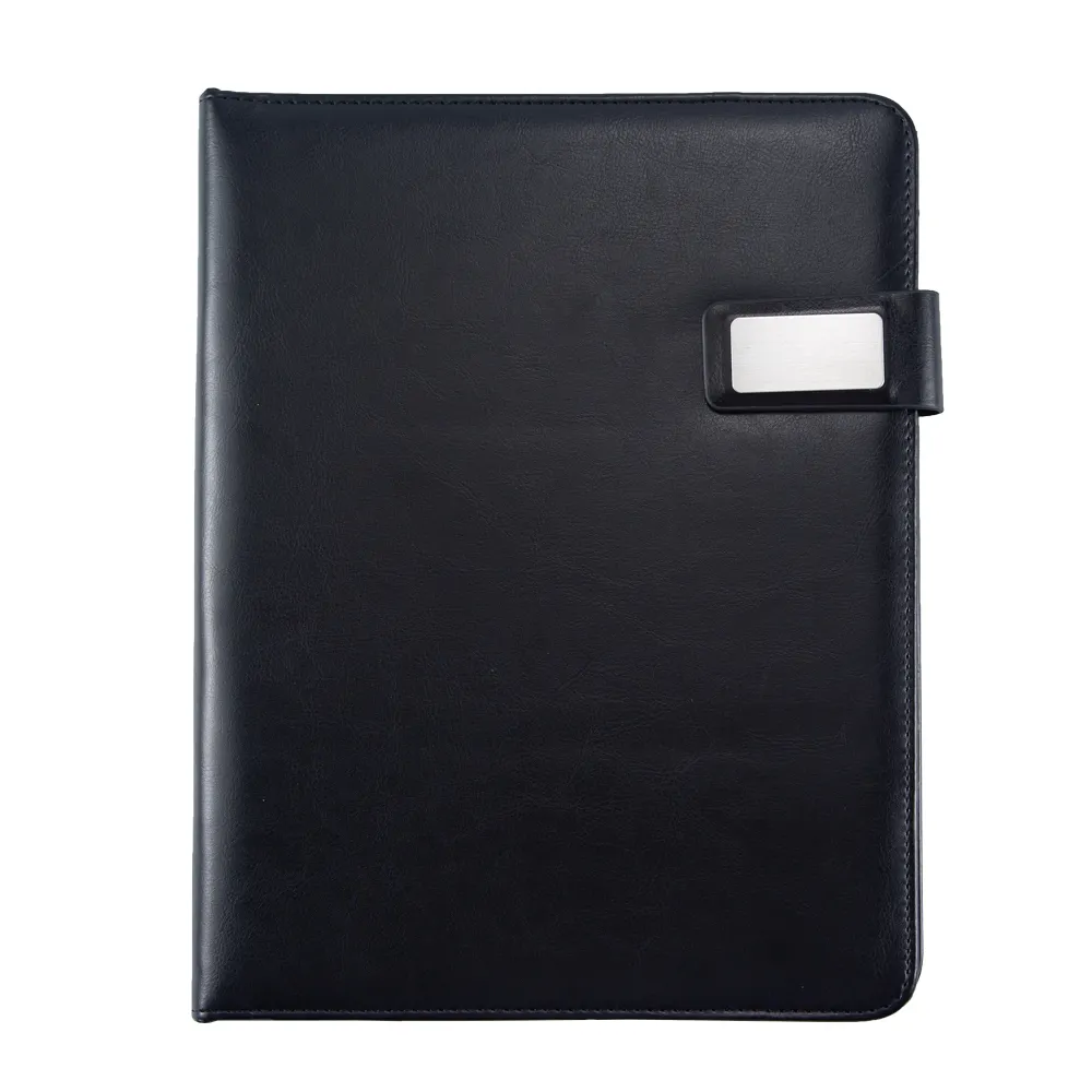 Custom Stationery Office Supply Gift A4 PU Leather File Folder With Fasteners Eco-friendly Multi-purpose Padfolio Portfolio