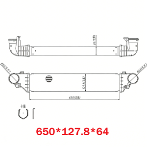 Intercooler 2035000500 pour Mercedes W203 Classe C <span class=keywords><strong>W209</strong></span> <span class=keywords><strong>CLK</strong></span> 220 <span class=keywords><strong>270</strong></span> <span class=keywords><strong>CDI</strong></span> - Référence 96672 / MS4380 / 818805 / 30164A - Product Image 2