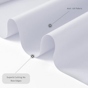 Trắng không dây 100% màn rèm cuốn cho cửa sổ miễn phí dừng kéo xuống phòng tối với valance cách điện dệt vải - Product Image 4