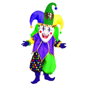 Bouffon grosse tête Costume coloré Clown mascotte tenue <span class=keywords><strong>carnaval</strong></span> fête Performance Cosplay robe Halloween bouffon Costume - Product Image 1