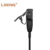 Casque radio bidirectionnel LSENG Boom Mic avec crochet D, PTT, prise P8668i, résistant à l'eau IP54/IPX5, VHF/UHF pour talkies-walkies