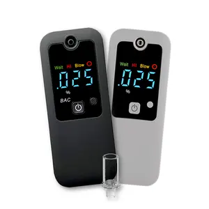 Semiconductor Alcohol Tester AAT088 (Black) breathalyzer with rechargeable battery plus EXTRA battery