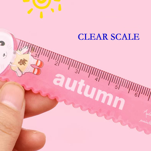 Righello in Plastica Multifunzionale con Logo Personalizzato, 15cm, Design a Onde Cartoon, Pratico e Creativo, Set per Scuola e <span class=keywords><strong>Matematica</strong></span> - Product Image 4