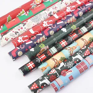 Christmas gift wrapping paper for festival gift packaging 80gsm Christmas wrapping paper
