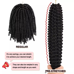 Bán Buôn Mùa Xuân Twist Bện Tóc Sợi Tổng Hợp Fluffy Twist Bán Buôn Giá Rẻ Giá Chất Lượng Cao Cho Phụ Nữ Da Đen - Product Image 4