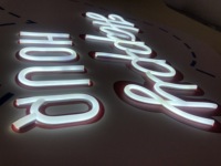 Letrero Luminoso LED de Neón Personalizado con la Frase 'Good Vibes', Panel Acrílico Decorativo, Letrero Luminoso para Oficina, Proveedores de Fábrica en China