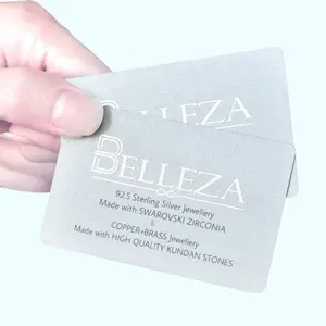 Best Selling CR80 Silver Card Printing Name Membership Plastic Card PVC VIP Business Card