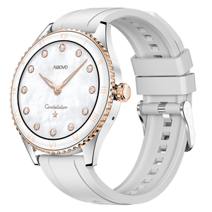 Nouvelle montre connectée ronde AMOLED 1,19 pouce 2024 pour femme, suivi du sommeil, <span class=keywords><strong>appels</strong></span> Bluetooth, fréquence cardiaque, santé féminine, montre connectée tendance - Product Image 2