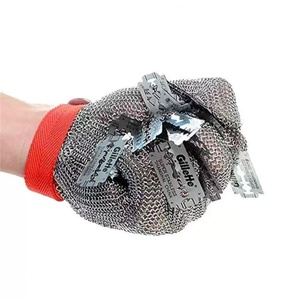 Guantes de Seguridad A9 Anti-Corte de Acero Inoxidable de Grado Alimenticio, Guantes Metálicos de Malla para Cocina, Carnicería y Corte de Cuchillos - Product Image 2