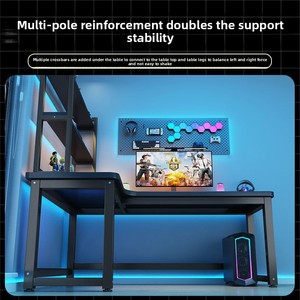 Bàn máy tính để bàn góc mới: bàn chơi game đôi, giá sách phòng ngủ Bàn góc, bàn học văn phòng tại nhà - Product Image 3