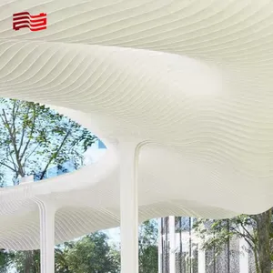 Beyaz paslanmaz çelik sanat galerisi çelik yapı heykel emberwind tarzı pergola, destek özelleştirme tasarım