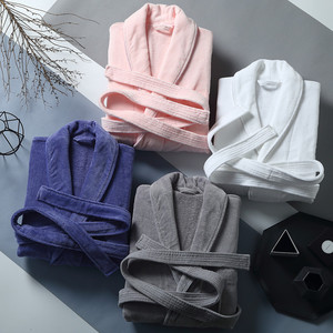 100% <span class=keywords><strong>Peignoir</strong></span> Spa <span class=keywords><strong>Femme</strong></span> Col Châle Velours <span class=keywords><strong>Coton</strong></span> <span class=keywords><strong>Bio</strong></span> Rose - Product Image 2