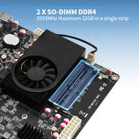 CWWK M12 N6005 NAS-Mainboard mit 6 Einschüben, 4 x 2,5GbE i226V LAN, 2 x M.2 NVMe, 6 x SATA3.0, DDR4, Homelab Mini-ITX-Mainboard