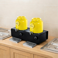 Distributeur de boissons laitières électrique 8L/20L, récipient amovible, chauffe-boissons en céramique, base en acier inoxydable, 800W, usage commercial