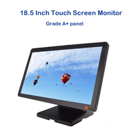 Moniteurs à écran tactile étanche Moniteur d'ordinateur de bureau à LED tactile de 18.5 pouces pour système de point de vente en magasin