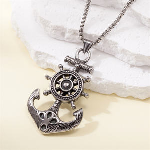 Venta al por mayor <span class=keywords><strong>de</strong></span> titanio <span class=keywords><strong>de</strong></span> acero suéter cadena diablo <span class=keywords><strong>ojo</strong></span> indio cráneo <span class=keywords><strong>Thor</strong></span> martillo cabeza <span class=keywords><strong>de</strong></span> león barco ancla colgante collar - Product Image 6