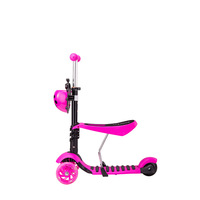 Trottinette Enfant 3-en-1 Mi Gao, Modèle 3 Roues avec Frein Arrière, Charge Maximale 80kg, pour Enfants de 2 à 12 Ans, Utilisable comme Skateboard et Voiture à Roulettes
