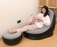 Fauteuil de Salon Gonflable Portable Marsala, Combinaison de Couleurs, Remorquable