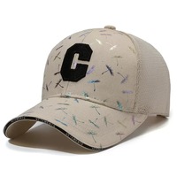 Gorra Trucker con Estampado de Diente de León Colorido, Parte Delantera Negra, Malla Trasera, Letras Flocadas, Visera Curva, Estilo Urbano, Logotipo Personalizado