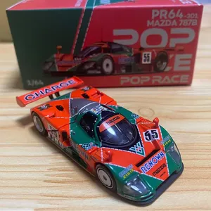 POP RACE 1:64 Mazda 787B <span class=keywords><strong>24</strong></span> <span class=keywords><strong>Heures</strong></span> de Nürburgring pour les vainqueurs pour NSX R GT Spoon Modèle de voiture en alliage PR640310 PR640301 - Product Image 1