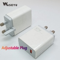 Câble de données 6A 120W Chargeur 67W à haute vitesse de charge Prise UK Chargeur mural USB pour téléphones XIAOMI 17