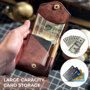 Vintage Small Slim Thin Compact Credit <b>Card</b> <b>Wallet</b> PU Leather for Men Multi-Functional Portable Durable - Product Image 3