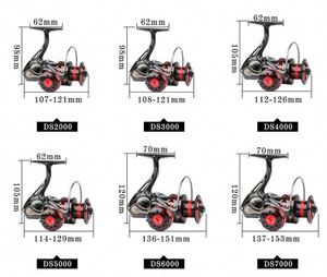 Nuevo diseño <span class=keywords><strong>DS</strong></span> 2000-7000 Perilla totalmente metálica Unidireccional Sin hueco Pesca en roca Carrete giratorio de pesca en el mar - Product Image 4