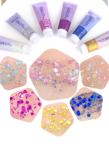 Glitter Corporal de Bajo Precio en 6 Colores, Glitter Holográfico Grueso con Gel Fijador de Larga Duración para Rostro, Cuerpo, Cabello y Uñas - Product Image 6