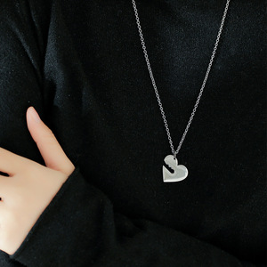 Collar con colgante de rompecabezas inoxidable lOVE You 2 unids/set para parejas amantes SCP082 - Product Image 5