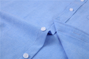 Camicia estiva a maniche corte da uomo di grandi dimensioni pollici stagione Non stirante in tessuto Oxford <span class=keywords><strong>camicie</strong></span> Casual da lavoro - Product Image 6