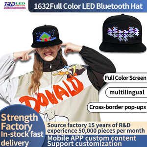Casquette de sport intelligente LED multilingue, casquette de baseball, application pour changer le contenu, affichage de texte lumineux, chapeaux pour campagne, <span class=keywords><strong>chapeau</strong></span> de fête amusant RGB - Product Image 5