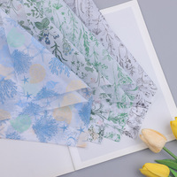 Vente en gros Rouleau de papier de soie d'emballage pour vêtements Fleur et doublure intérieure florale Papier d'emballage cadeau taille personnalisée