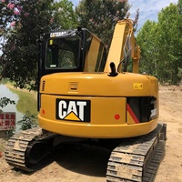 Mini-excavatrice sur chenilles hydraulique Caterpillar Cat 308 d'occasion, d'origine japonaise, 8 tonnes, mini-excavatrice d'occasion