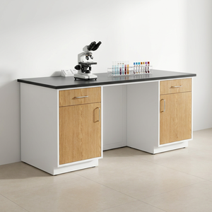 Banc de laboratoire mural modulaire moderne en acier, haute résistance à la corrosion, résistant aux acides et aux alcalis, poste de travail pour l'école et la biotechnologie - Product Image 1