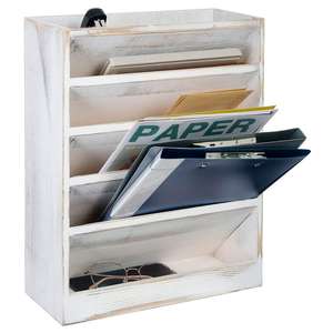 Organizador de Archivos de Escritorio Minimalista de Madera de Pino Cuadrado, Flexible y Hecho a Mano, Duradero, Ecológico, de Múltiples Niveles, con Capacidad de 3-6 Litros - Product Image 3