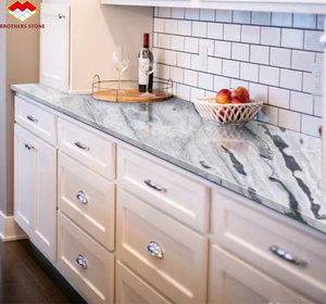 Carrelage et comptoir de mur poli de l'océan Arctique de 2cm de dalles de quartzite blanc <span class=keywords><strong>atlantique</strong></span> de conception moderne de propre usine pour des hôtels - Product Image 4