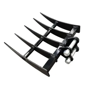 Mini escavatore cinque denti <span class=keywords><strong>rastrello</strong></span> accessori 1-3T pulizia <span class=keywords><strong>ghiaia</strong></span> erbacce accessori piccolo scavatore allentamento <span class=keywords><strong>rastrello</strong></span> per 1-3T escavatore - Product Image 6