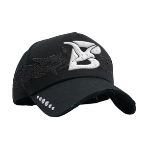 Casquette de baseball 5 panneaux Sombrero G5 avec motif lettres et broderie fil pailleté – Gorras Personnalisées 31 HATS PAGE 31 - Product Image 3
