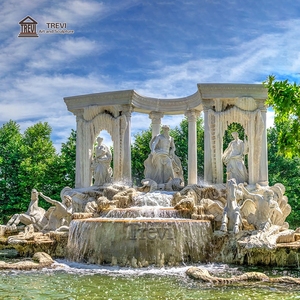 Fuente <span class=keywords><strong>Trevi</strong></span> de Mármol Blanco Grande y Famosa de Alta Calidad para Jardín Exterior - Product Image 4