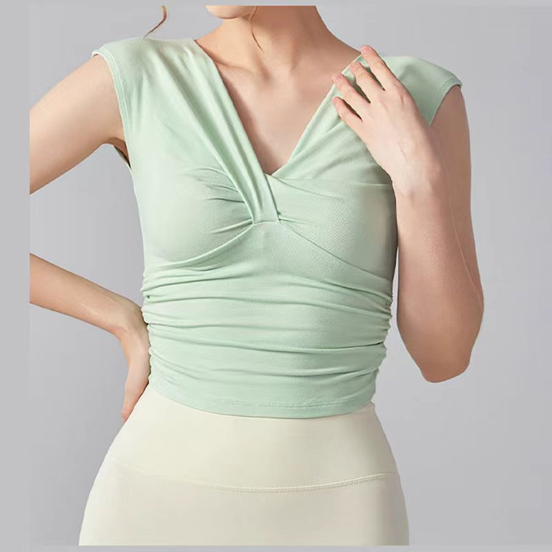 Women's High Quality Yoga Short Sleeve Top Breathable Gym Fitness Sportswear Plus Size Workout Tight T-Shirt