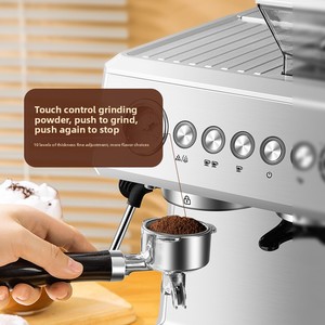 Macchina per Espresso Elettrica Commerciale Tutto-in-Uno Italiana Completamente Automatica con Montalatte a Vapore per Uso Domestico e Caffè Macinato Fresco - Product Image 1