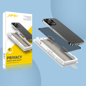 Bộ dán kính cường lực chống nhìn trộm 9H tự động, không bụ<span class=keywords><strong>i</strong></span>, dễ lắp đặt Magic John dành cho <span class=keywords><strong>iPhone</strong></span> 15 16 17 Pro Max Plus XR - Product Image 1