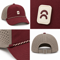 Casquettes de baseball trucker à 5 panneaux avec logo PVC personnalisé, maille non structurée perforée, visière incurvée, boucle, casquette personnalisée