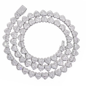 925 Sterling Silver Moissanite Heart Pendant Necklace Iced Out Hip Hop VVS Bling GRA Pass Diamond Tester Jewelry <b>Gift</b> - Product Image 5