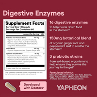 Fabricant OEM – Enzymes digestives à double action avec prébiotiques et probiotiques en capsules – Soutien à la santé intestinale – 60 unités